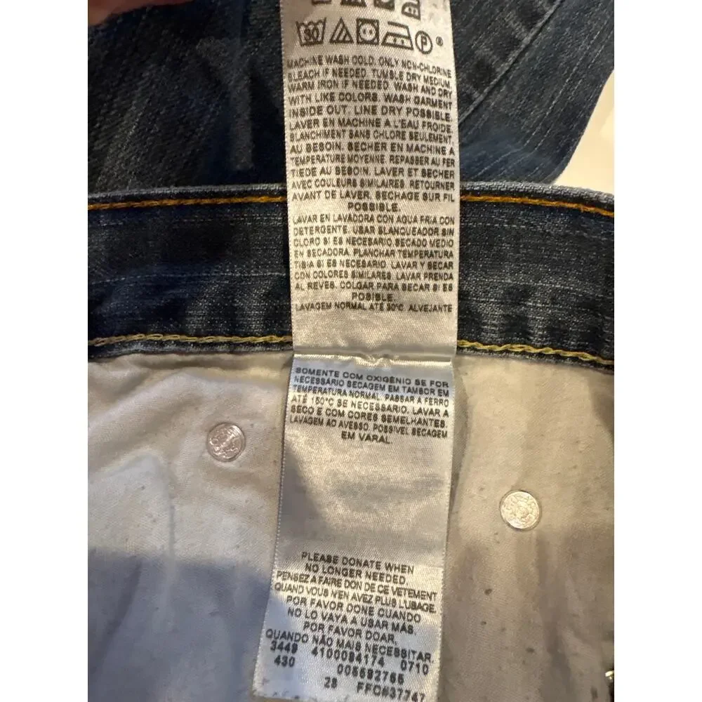 Levis 559 Jeans Mens 42x30 Blue Relaxed Fit Straight Leg Distressed Y2K *READ*
